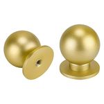 goldenwarm 25 Pack Kitchen Cabinet Knobs Gold Drawer Knobs - Brass Cabinet Knobs Kitchen Cabinet Hardware Knobs for Dresser Drawers Cupboard Door Knobs