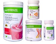 Herbalife nutrition weight loss package pack of 4 Strawberry 500 g, protein 200 g, cell u loss, afresh energy drink mix - (Cinnamon)