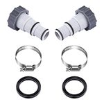 SAVITA 1.5" to 1.25" Pool Hose Adapter, Pool Hose Adapter Parts with Pump Threaded Connection for Intex Pool Accessories (2 Sets)