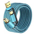 GGMTY Printer Cables 15Feet, USB C/A Printer Cable to USB Nylon Braided [Never Rupture] High-Speed [Plug and Play] 、Cord for HP, Canon, Epson,Dell, Brother, Yamaha Piano MIDI Controller