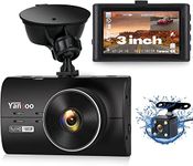 Dash Cam Front and Rear 1080P Full HD Dashcam 3" IPS Dash Camera for Car Dual Dashboard Camera with Night Vision, 170° Wide Angle, G-Sensor, Parking Mode Monitor, Loop Recording, Motion Detection