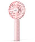 HonHey Handheld Fan Super Mini Personal Fan with Rechargeable Battery Operated 3 Adjustable Speed Portable Hand Held Fan Eyelash Fan for Girls Women Kids Outdoor Travelling Indoor Office Home (Pink)
