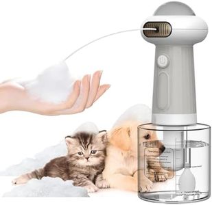 MSDONG Electric automatic Cat Foam machine - 1200mA Battery, 350ml Capacity, IPX7 Waterproof, Magnetic Charging, Large Foam Production for Cats/Dogs/Pets and Household Cleaning (grey)