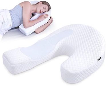HOMCA Pillow for Side Sleeper Body Pillow for Adults Memory Foam Pillow with U-Shaped Contoured Support for Neck, Back, and Shoulder Pain Relief with Removable Washable Cover ( Upgraded Version )