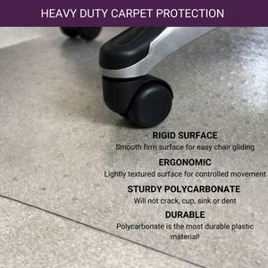 Marvelux Large Polycarbonate Chair Mat – Durable Floor Protection