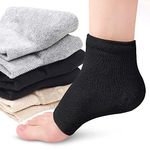 3 Pairs Moisturizing Socks, Foot Heel Socks, Open Toe Socks, Ventilate Gel Spa Socks for Womens (3 Colors(black+grey+beige), One Size Fits Most)