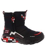 Skechers 402198L BKRD Ankle Boot, Black Textile/Synthetic/Red & Silver Trim, 2 UK