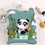 Cutealby Baby Boy AC Blanket, 140 * 100 Cm (Panda)