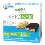 No Sugar Keto Bar Snack - Low Carb No Sugar Keto Snack Food with Keto Friendly Macros, 3g Net Carb, 9g Plant Based Protein, 13g Healthy Fat, Sugar Free (0g) (Chocolate Chip Cookie Dough, 480g)