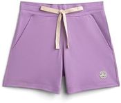 MON CHOU Women’s 100% Organic Peruvian Pima Cotton Shorts – 4" Inseam, Relaxed Fit, Elastic Drawstring Waist – Loungewear (Crocus Petal, X-Small)