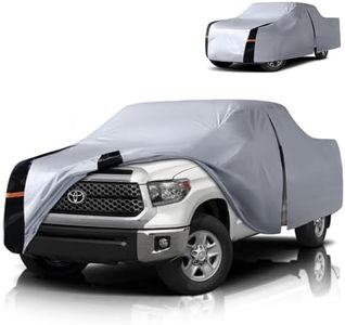 Multi-Layer Toyota Tundra Truck Cover, Custom fit Tundra 2021-2026 Double Cab/CrewMax Cab SB(5.5'-6.5')Car Cover Waterproof All Weather, Full Exterior Cover Rain Wind and UV Protector With Door Zipper