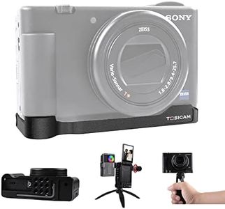 TOSICAM ZV1 Camera Base Mount Bracket for Sony RX100 VII RX100VII RX100M7 Compact with Cold Shoe Microphone/Light Extension,Support Vertical Video Shooting and YouTube Vlog Accessories, black