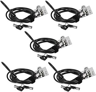 I3C Laptop Cable Lock Hardware Security Cable Lock Anti Theft Combination Lock with Anchor Plate, Laptop-Computer-Security-Locks (5Pack)