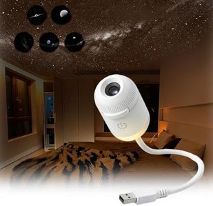 HURJZPO 2-in-1 Galaxy Projector Night Light, USB Portable Starry Sky Night Light Projector for Bedroom, Mini LED Nightlight Wall Lamp for Kids & Adults, Dreamy Ceiling Decor (5Slides)