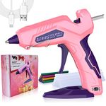 Cordless Glue Guns, BLEDS Rechargeable Fast Preheating Hot Glue Gun Kit with 2900 mAh Li-ion Battery 30 Pcs Colorful Glue Sticks Stand-Up Mini Hot Glue Gun No-Drip USB-C for DIY Gift Craft Decor