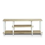 Furinno Turn-N-Tube No Tools 3D 3-Tier Entertainment TV Stands, Oak/White, 44-Inch