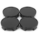 RTrhinoTuning 4PCS Wheel Center Caps Compatible with Wheel Rim (Black, OD: 63 mm / 2.48" ID: 59 mm / 2.32")