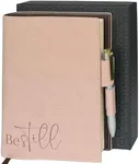 SETTINI® Refillable Christian Journal - Christmas Gift - Be Still Pink Notebook with Premium Pen, A5 (8.75 x 6 inches), 256 Pages of 100gsm Lined Paper, Beautiful Gift Box Included