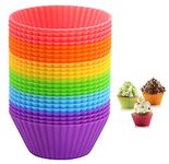 Reusable Silicone Baking Cups/Silicone Muffin Liner Round 7cm Silicone Cupcake Liners 28 Pcs/Set