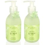 Di Palomo Vegan White Grape & Aloe Liquid Soap 2 Pack. 2 X 240ml Bottle. Antibacterial Hand Soap. Moisturising Hand Wash. Hand Liquid Soap with Skin Care Benefits. Fragranced Vegan Soap.