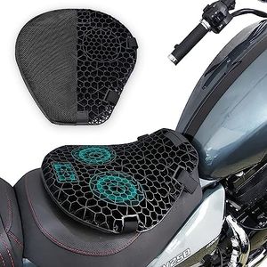 Motorcycle Gel Seat Cushion with Seat Cover, 3D Honeycomb Structure, Breathable Shock Absorption Motorcycle seat Cover, Motorcycle Gel Seat Pad for Comfortable Long Rides