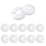 NAYAGOGO 12 PCS Plastic Radiator Pipe Covers White Pipe Collars, Pipe Decoration Cover, White Radiator Pipe Collars, Water Pipe Covers Fit for 15 mm Diameter Pipe