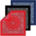 B53 100% Cotton Bandanas Made in the USA - Stylish Headband, Handkerchief, Scarf - 21 inch x 21 inch, Multicolor