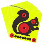 Hybsk 8 Inch Squirrel Reactive Splatter Shooting Targets for Animal Shoot Training BB Gun Air Rifle Pellet Rifle Pistol Bright Fluorescent Yellow Upon Impact Self Adhesive Targets