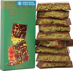 Belvyn Dubai Chocolate Bar Pistachio Deluxe 7 oz Bar, Rich Milk Chocolate, Luxurious Pistachio Filling with Crisp Kataifi Threads, Iconic Dubai Knafeh Treat