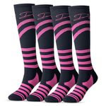 Dr Compresss Graduated Compression Socks | For Women & Men | 20-30MMHG | Best For Circulation, Media, Nurse, Running, Pregnancy, Travel and More (Pink, Small-Medium)