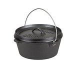 Stansport 16023 Pre-Seasoned Cast Iron Dutch Oven - 4 Qt - Without Legs