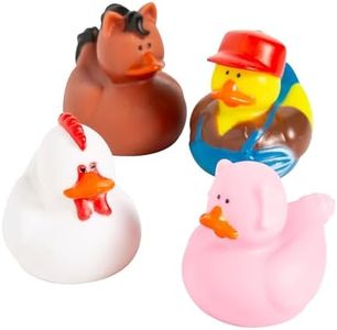 Fun Express Farm Animal Rubber Ducks Duckies Party Favors - 12 Pieces
