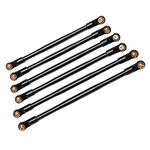 soobu Rc Car Metal Pull Rod, Exquisite Design Stable And Reliable Rc Car Metal Suspension Rod Link Wear Resistant For Axial Rbx10 1/10 Rc Crawler (Black R3913 Black)