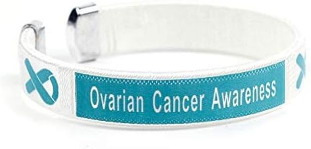 Fundraising For A Cause | Ovarian Cancer Awareness Bangle Bracelet – Teal Ribbon Bracelet for Awareness, Gift-Giving, Event Promotion & More (1 Bracelet)