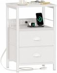 Furologee End Table with Charging S