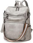 OPAGE Leather Backpack Purse for Wo