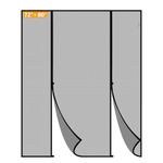 Yotache Magnetic Screen Door Fits Door Size 72 x 80, Screen Size 74" x 81" Double Door Screen Curtain for Sliding Door