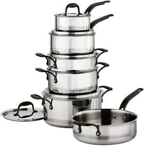 Lagostina Elite Clad Stainless Steel Cookware 11 Piece Set 7-ply