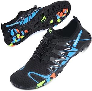 Mabove Water Shoes Womens Mens Quick Dry Barefoot Sports Aqua Shoes for Swimming Pool Beach Boating Snorkeling Diving Lake Yoga(Blue SD901,12 UK,47 EU)