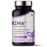 ZMA High Strength - 120 Vegan Capsules - Test Booster - Contributes to Testosterone Levels, Normal Muscle Function & Energy Yielding Metabolism - Zinc Magnesium & Vitamin B6 - Made by Nutravita