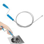 Drain Augers, 9.8ft Stainless Steel Flexible Plumbing Drain Auger, Manual Hair Drain Cleaner Tool, Clog Remover Tool for Kitchen Bathroom Toilet Bathtub Sewer Sink