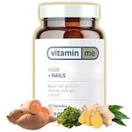 VitaminMe - Hair Growth + Nails Vitamin | Zinc, Biotin, B-vitamins and Kelp | Reduces hair loss and thinning | All-natural supplement | Hair growth complex supplement for women | Extra strength | 30 Capsules