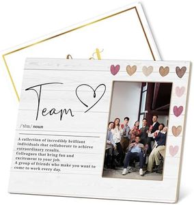 patcate Team Picture Frame, Best Team Ever, Appreciation Gifts for Coach Boss, 4x6 Wood Photo Frame, Office Home Desk Decor, Retirement Farewell Gifts-B01