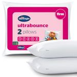 Silentnight Ultrabounce Firm Pillows 2 Pack – Firm Support Pillows with Fibre Core Ideal for Side Sleepers and Neck and Shoulder Pain Relief – Hypoallergenic – Pack of 2