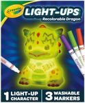 Crayola Light Ups Dragon, Recolorable Light Up Toy, Gift for Kids, 4, 5, 6, 7