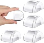 Qunclay 4 Pieces Floor Door Stopper No Drill Shower Door Stopper Self Adhesive Door Stoppers Wall Protectors Acrylic Door Stoppers Floor Buffers Wall Buffers for Protection of Wall and Furniture