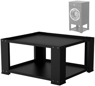 Matalde Washer and Dryer Stand Fit 27 and 28 Inch - Laundry Pedestal for Washer and Dryer Heavy Duty Steel 700lbs Capacity Universal Washing Machine Raiser 15.7'' Height Black