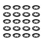 Bettomshin Internal Tooth Star Washers 8x15mm Push On Lock Washer Locking Clips Fastener 65Mn Spring Steel Black Oxide Finished 100pcs