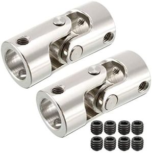 uxcell 2pcs 10mm to 10mm Inner Dia Rotatable Universal Steering Shaft U Joint Coupler L35XD16