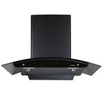 Elica 90 cm 1200 m3/hr Filterless Autoclean Kitchen Chimney (FL 900 SLIM HAC MS NERO, Motion Sensor Control, Black)